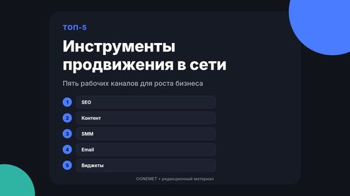 Инструменты продвижения бизнеса в Сети. Топ-5