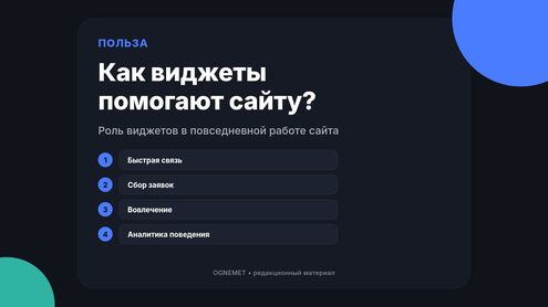 Несколько слов о том, как виджеты помогают работе сайта