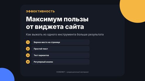 Максимальное использование виджета для эффективности сайта